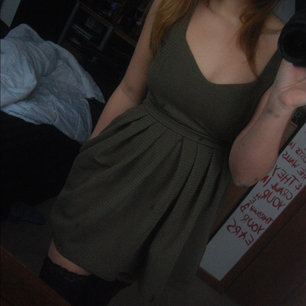 Tight Waisted Heart Back Skater Dress